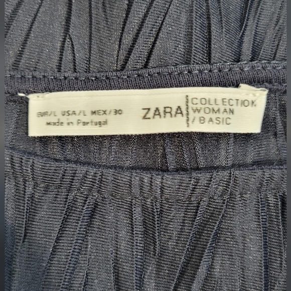 Zara Navy Oversized Sweater Like Top.. Size Large - Picture 4 of 4